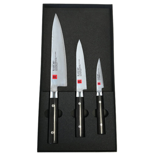 Coffret 3 Couteaux (Couteau Chef 20 cm + Couteau Utility 15 cm + Couteau Office