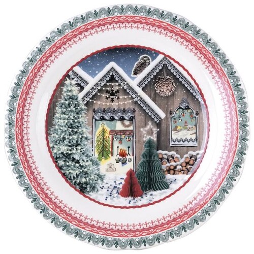 Coffret assiette à dessert Chalet Noël 2023