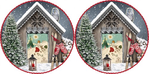 Coffret De 2 Assiettes Mignardises Noel Coffret De 2019