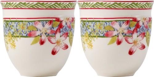 Coffret De 2 Gobelet A Thé En Faïence Millefleurs