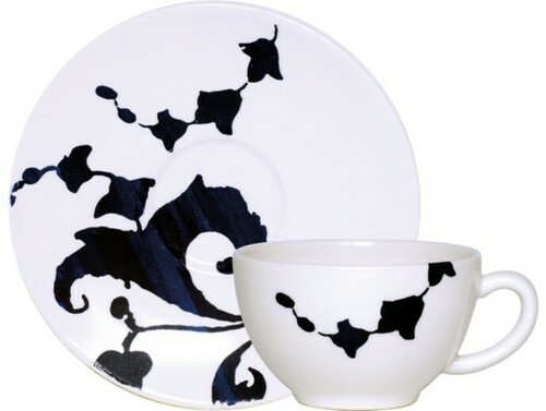 Coffret De 2 Tasses Avec Soucoupe En Fa&iuml;ence Th&eacute; Indigo