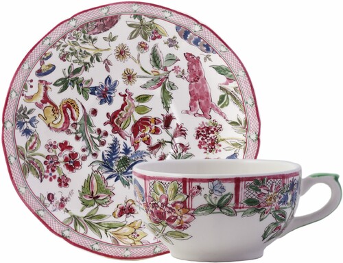 Coffret De 2 Tasses Avec Soucoupe En Faïence Thé Jardin Imaginaire