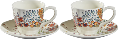 Coffret de 2 Tasses & Soucoupes Th&eacute; US Po&eacute;sie