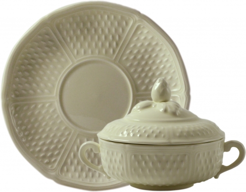 Coffret de 2 tasses & soucoupes bou Couvercle Pont aux choux