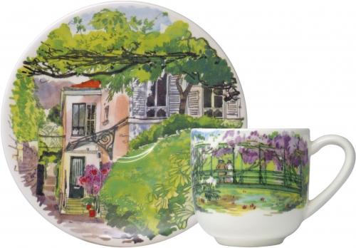 Coffret de 2 tasses & soucoupes moka Paris-Giverny
