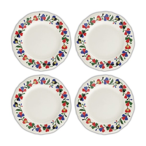 Coffret de 4 assiettes canapes chance folle