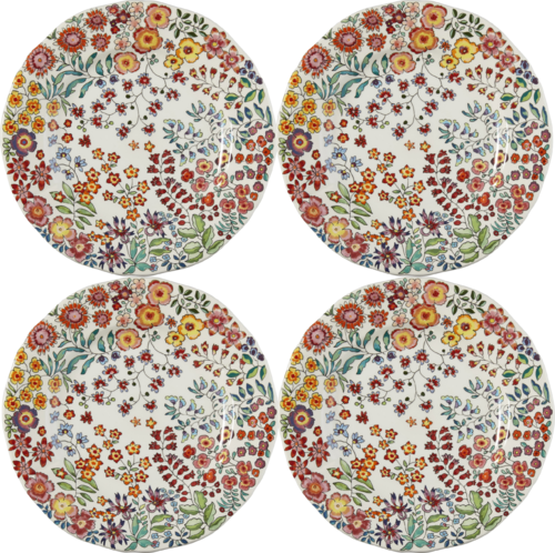 Coffret de 4 Assiettes Canap&eacute;s Po&eacute;sie