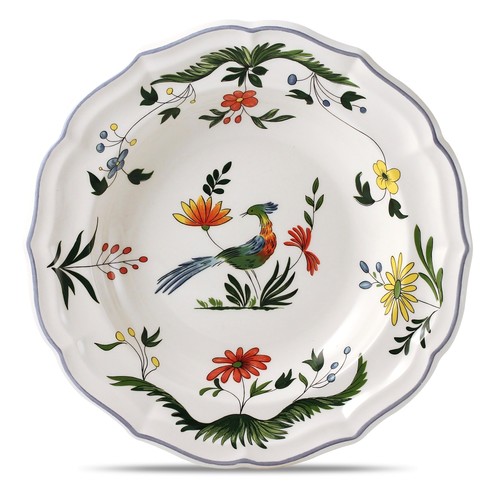 Coffret De 4 Assiettes Creuses Oiseaux De Paradis