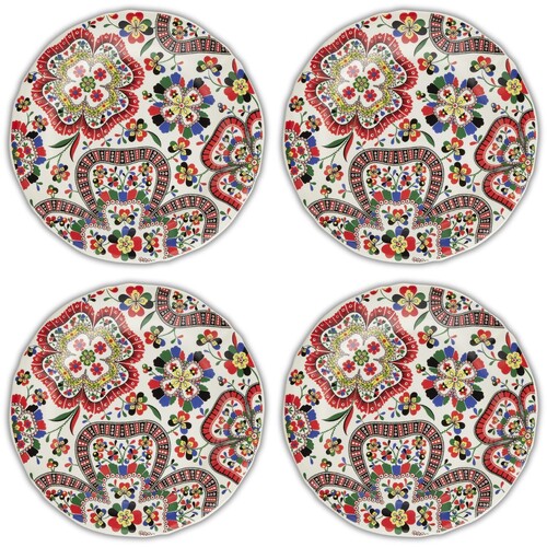 Coffret de 4 assiettes dessert chance folle