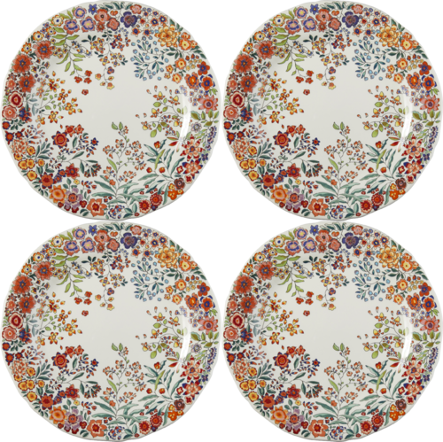 Coffret de 4 Assiettes Dessert Po&eacute;sie