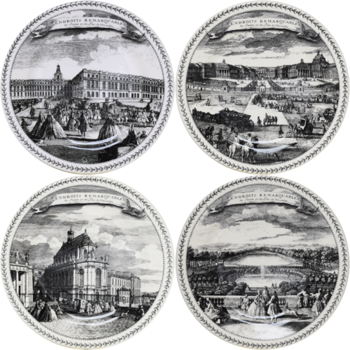 Coffret De 4 Assiettes Mignardises Assorties Endroits Remarquables