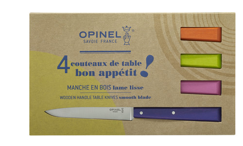 Coffret de 4 couteaux de table Esprit Pop - Bon appétit !