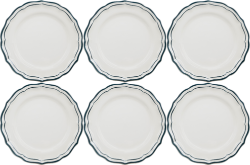 Coffret De 6 Assiettes Canap&eacute;s Filet Acapulco