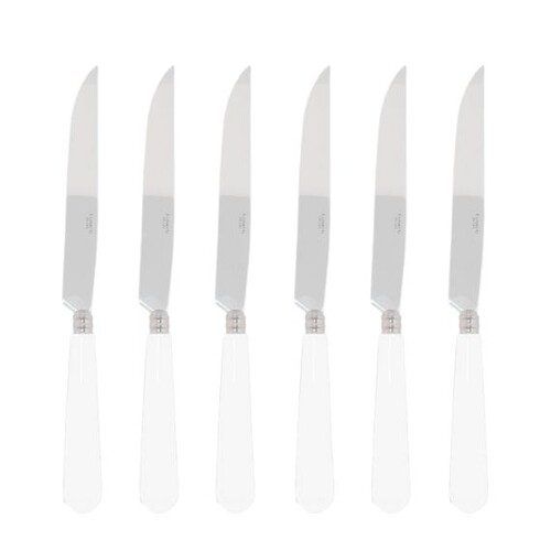 Coffret de 6 couteaux à steak NEWBRIDGE BLANC ÉCUME
