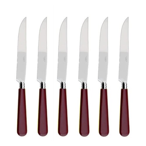 Coffret de 6 couteaux à steak NEWBRIDGE CERISE