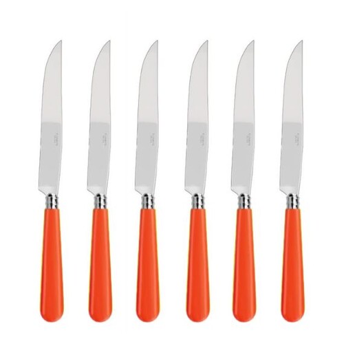 Coffret de 6 couteaux à steak NEWBRIDGE ORANGE