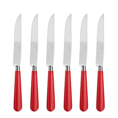Coffret de 6 couteaux à steak NEWBRIDGE ROUGE VERMILLON
