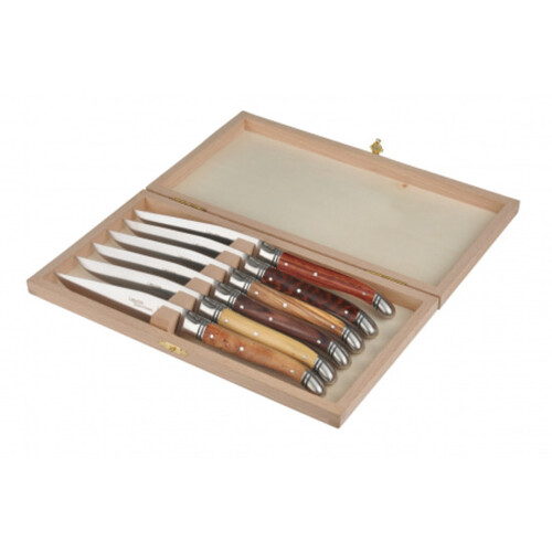 Coffret de 6 couteaux Laguiole Avantage manche bois