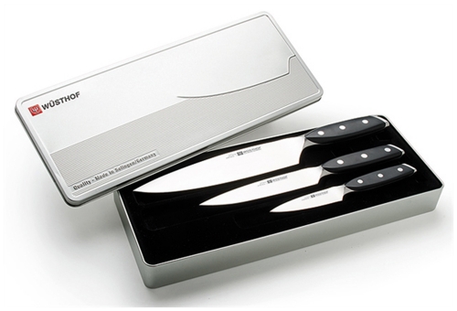Coffret de trois couteaux (Chef, Office & tranchelard) W&uuml;sthof xline W&uuml;sthof