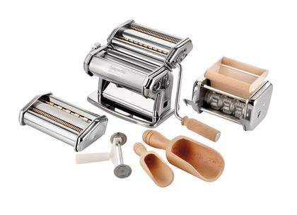 Coffret machine &agrave; p&acirc;tes 150 IPASTA + 4 accessoires p&acirc;tes +2 pelles en bois
