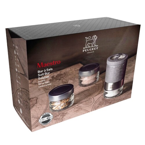 Coffret Maestro Sel graphite light + 3 sels  (Kalahari, Rose des Andes, Mélange