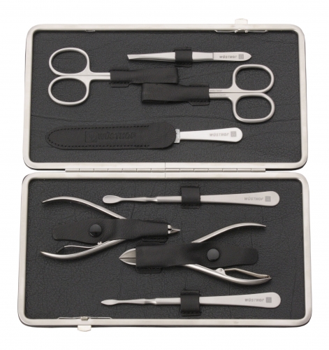 Coffret manucure en cuir 8 pi&egrave;ces - Noir W&uuml;sthof