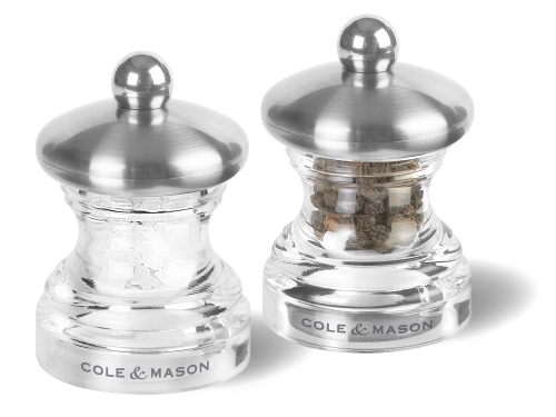 Coffret moulins sel et poivre button 65 mm