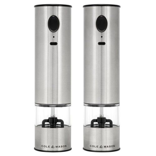 Coffret moulins sel et poivre &eacute;lectriques Battersea 210 mm