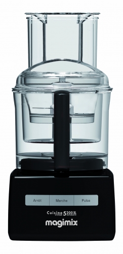 Coffret Premium Magimix Robot 5200 XL noir avec batteur, 2 éminceurs / râpeurs,