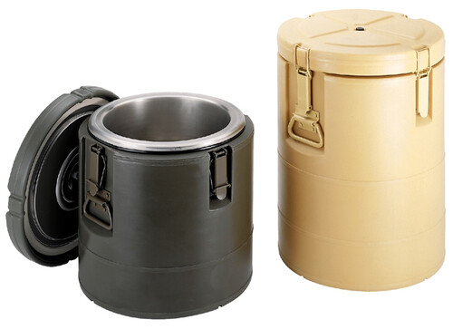 Conteneur isotherme alimentaire cylindrique, couvercle standard