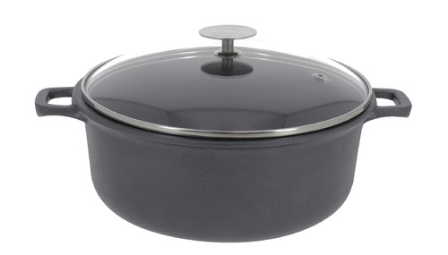 Coquelle choc extrême fonte alu couvercle verre ø 20 cm