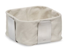Corbeille &agrave; pain petit mod&egrave;le beige housse en tissu &eacute;changeable