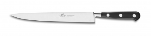 Couteau à découper Tranchelard forgé 25 cm manche noir rivets inox