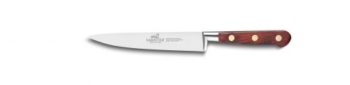 Couteau à fileter 'filet de sole" forgé 15 cm manche bois palissandre rivets lai