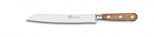 Couteau à pain forgé 20 cm Périgord manche en noyer rivets laiton