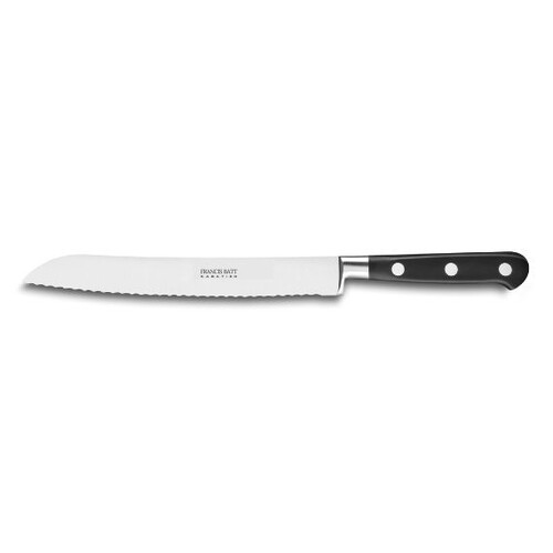 Couteau à pain Forgé Pro 20 cm manche noir rivets inox
