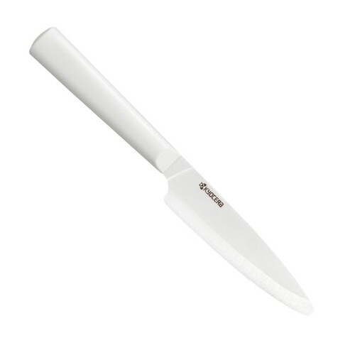 Couteau d\'office 11 cm lame céramique - manche blanc