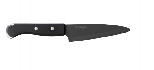 Couteau  d'office 13 cm manche professionnel 'luxe', lame noire