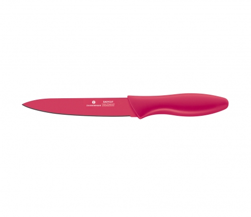 Couteau d'office EasyCut Rouge - lame microdentée recouverte d'anti adhérent 10