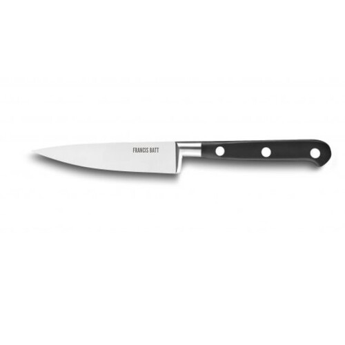 Couteau d\'office Forgé Pro 10 cm manche noir rivets inox