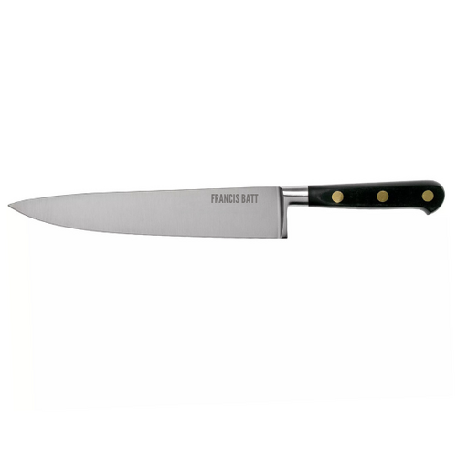 Couteau de cuisine du chef Forgé Pro 20 cm manche noir rivets laiton