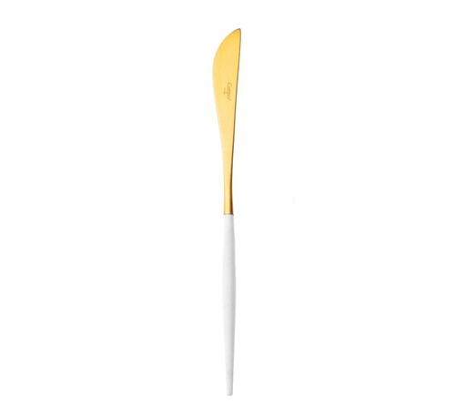 Couteau de découpe pour viande Goa blanc acier brossé Gold