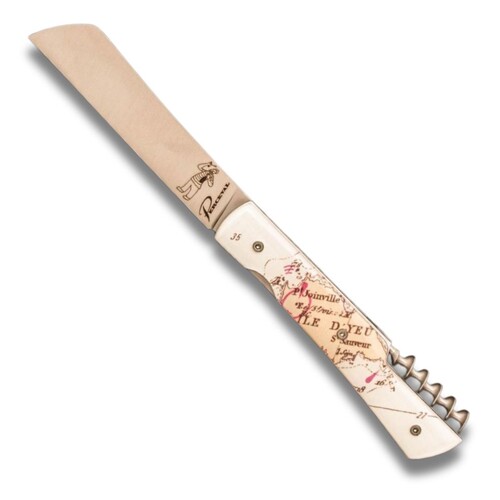 Couteau de poche fermant Vendredi manche Ile d\'Yeu