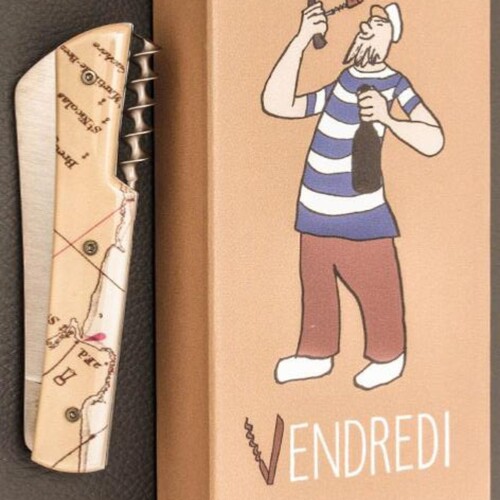 Couteau de poche fermant Vendredi manche Ile de R&eacute;