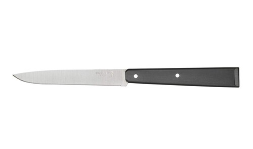 Couteau de table Lame microdentée noir manche P.O.M.