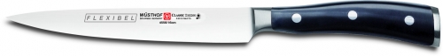 Couteau filet de sole lame flexible 16 cm noir W&uuml;sthof