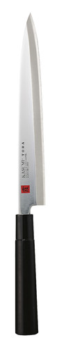 Couteau Kasumi Tora à sashimi 24 cm - manche Honoki noir