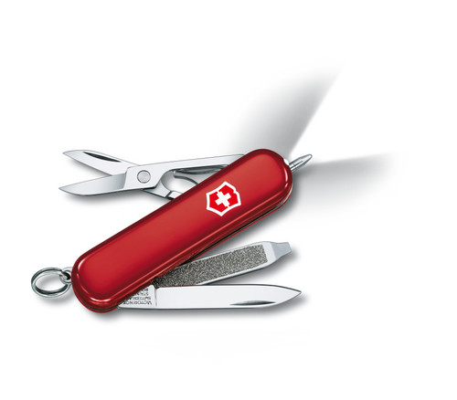 Couteau suisse 5 pièces 7 fonctions Signature Lite manche rouge