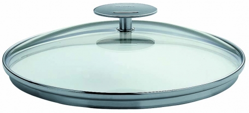 Couvercle ovale en verre Platine 30 cm KOV30P