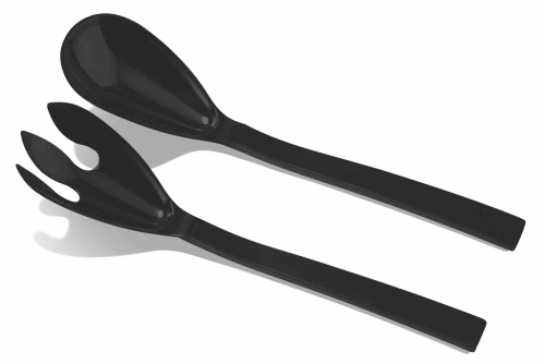 Couvert &agrave; salade 30 cm Vestah de Platex noir